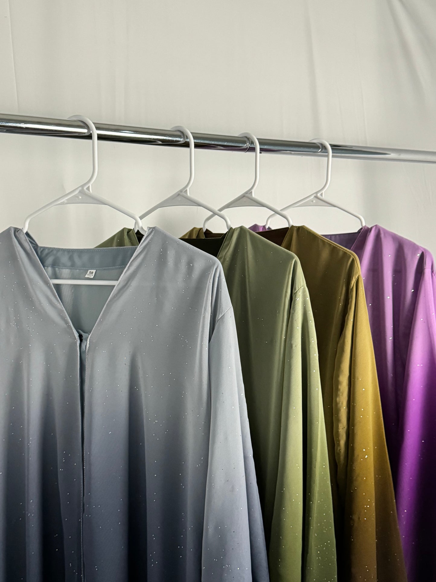 Ombré Glitter Chiffon Abaya
