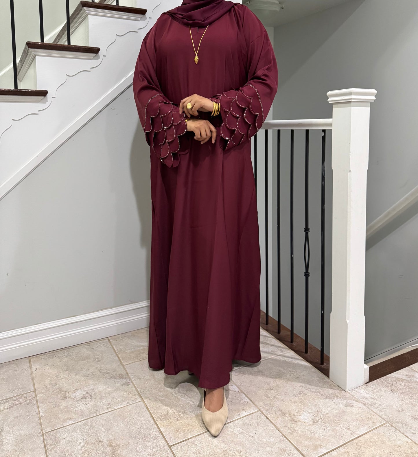 Petal Sleeve Abaya