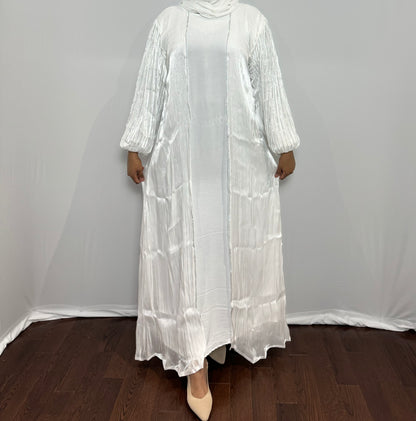 Satin Beaded Sleeve Set
