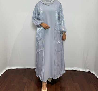 Satin Beaded Sleeve Set