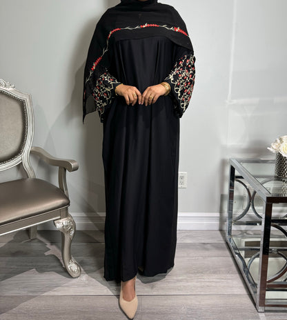 Embroidered Sleeve Abaya