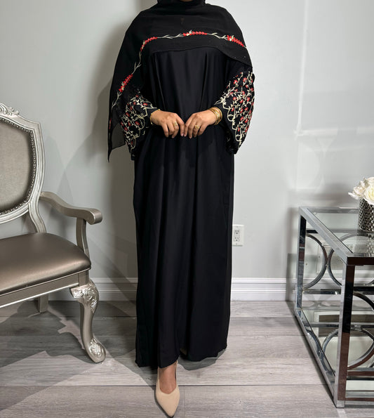 Embroidered Sleeve Abaya