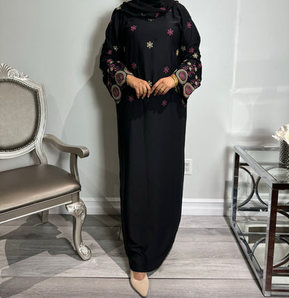 Embroidered Sleeve Abaya