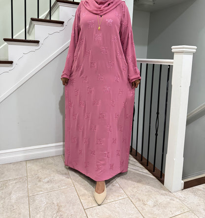 Solid Double Chiffon Abaya