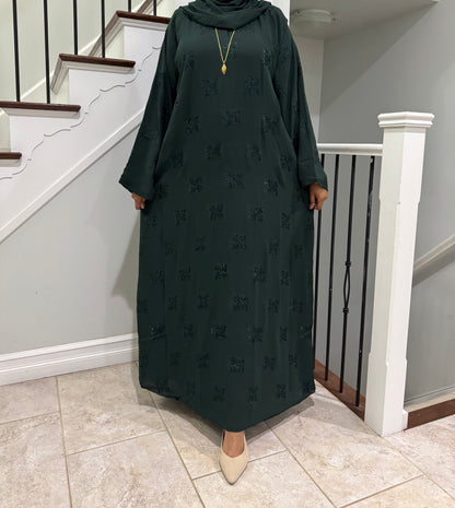 Solid Double Chiffon Abaya