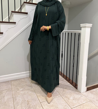 Solid Double Chiffon Abaya