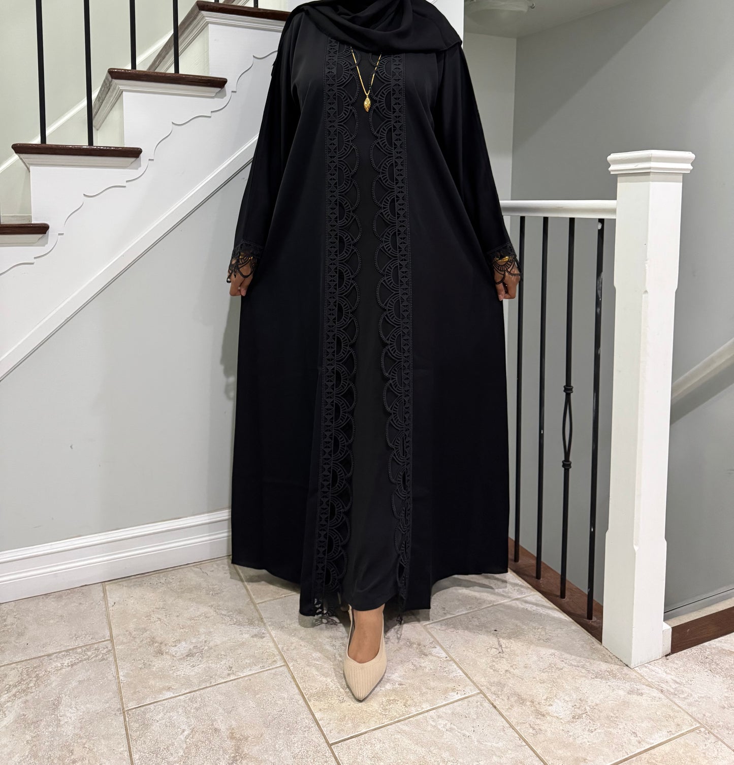 Lace Abaya Set