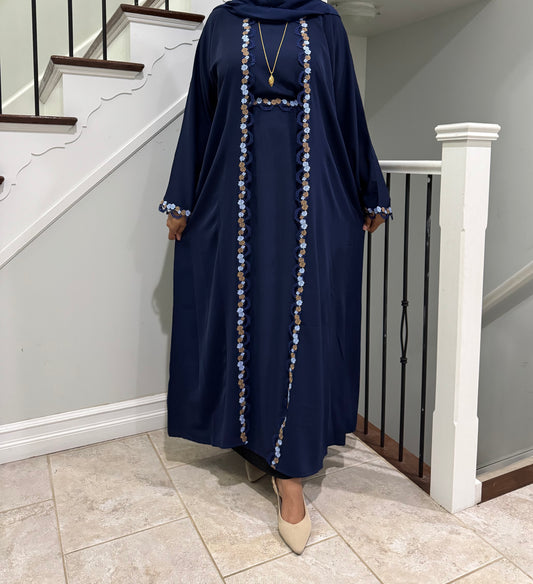 Flower Abaya Set
