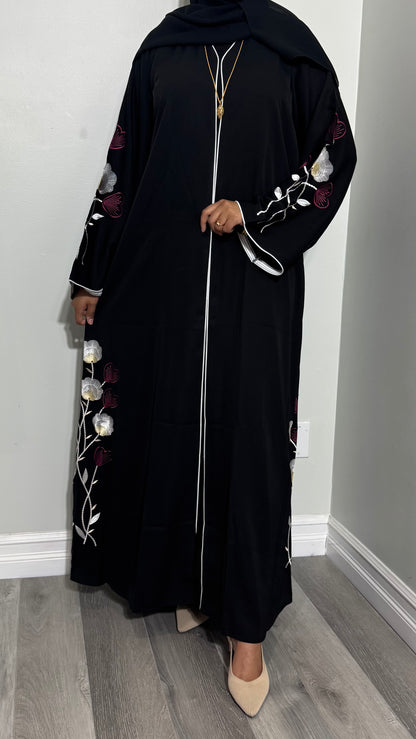 Embroidered Sleeve Abaya