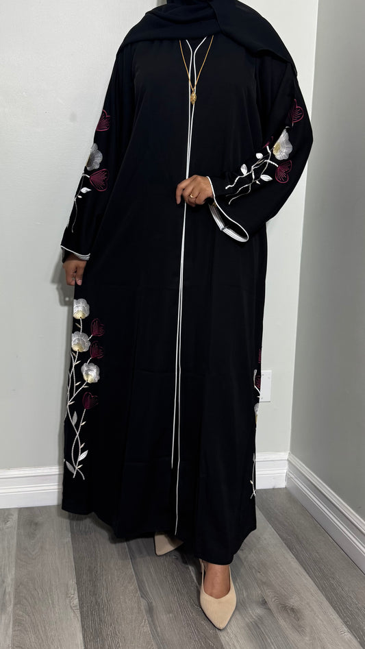 Embroidered Sleeve Abaya