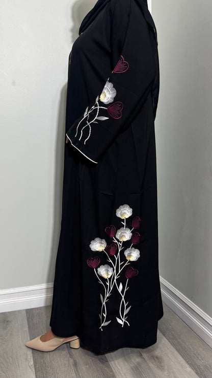 Embroidered Sleeve Abaya
