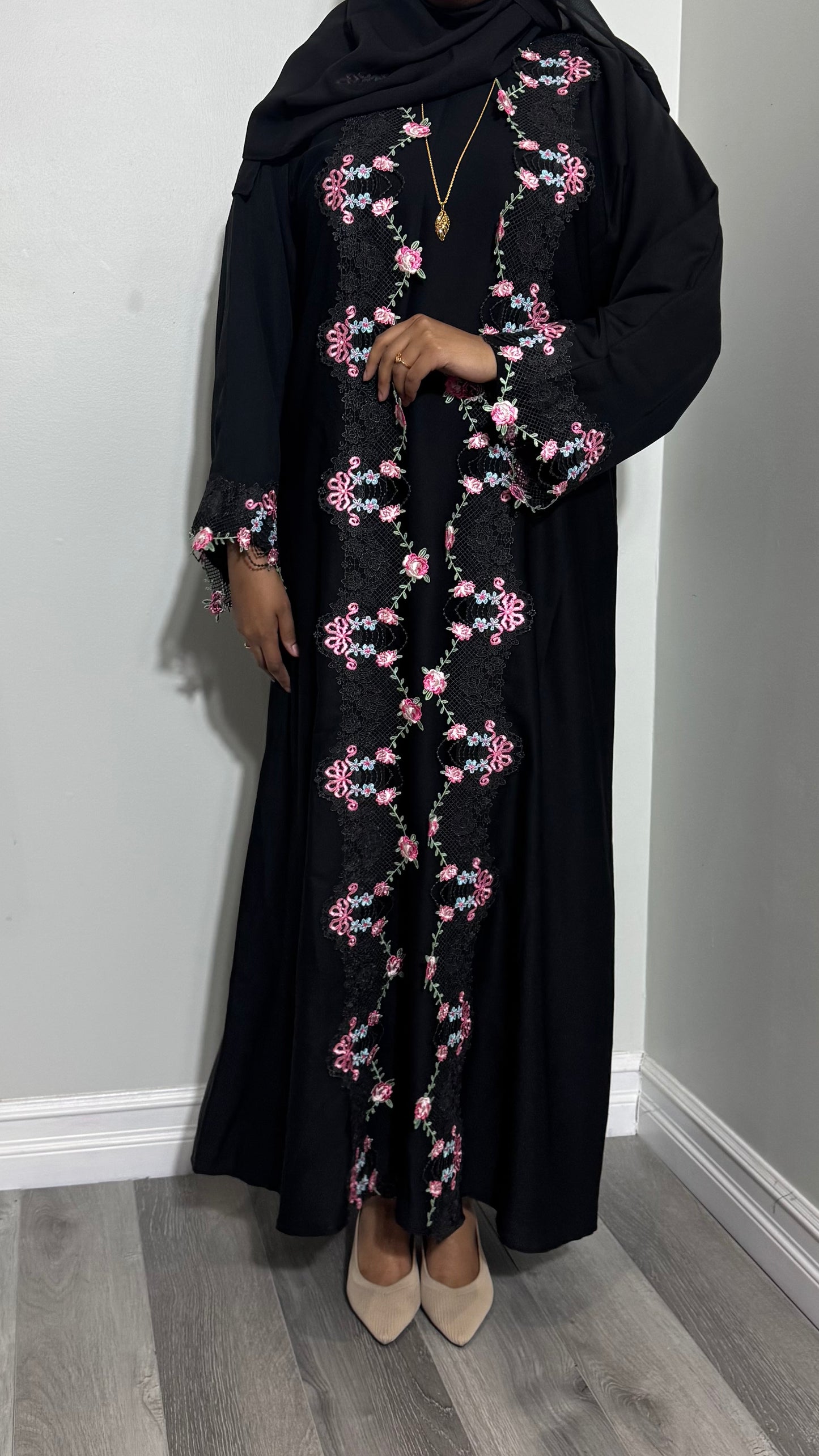 Flower Abaya Set