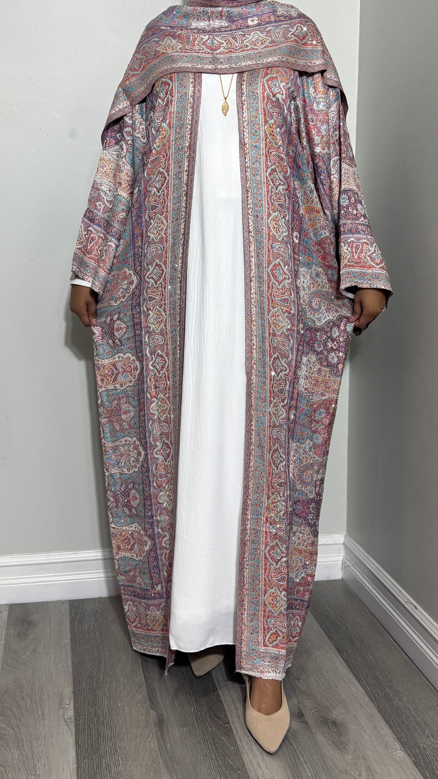 Bedazzled Pashmina Abaya